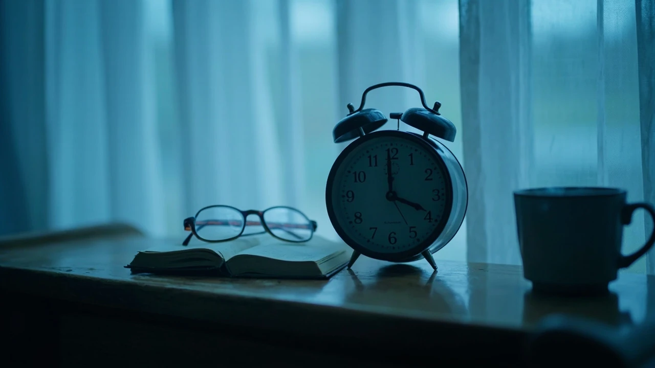 Cyfry 05:05 na ciemnym tle zegara – znaczenie godziny w numerologii